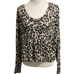 Freshman Small Leopard Print Long Sleeve Top-2019